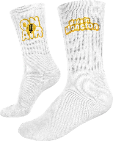 Paire de chaussettes blanches Podcast NB.