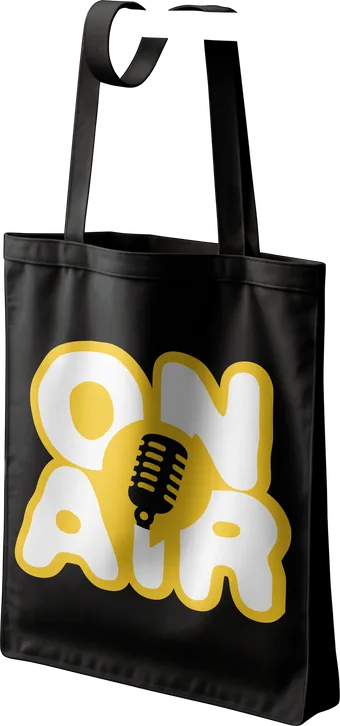 Le tote-bag noir ON AIR de Podcast NB.